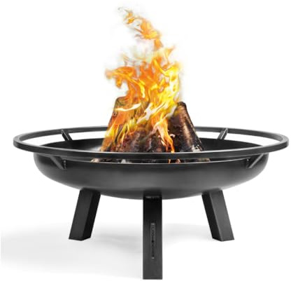 CookKing Porto Feuerschale 100 cm | Garten Feuerstelle aus 2 mm Stahl | Handgefertigt | Naturstahl