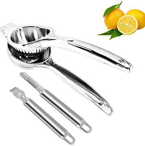 feihao Exprimidor Zumo Manual, Exprimidor Limón Manual, Esprimidores Exprimidora de Zumo Limon Limones Cítricos,Incluye rallador para ralladura de limón/pelador de Patatas