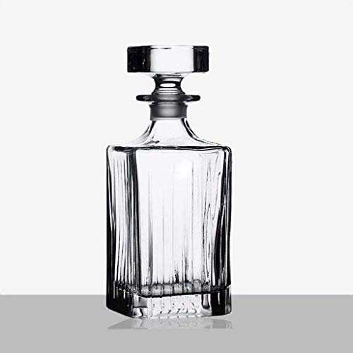 Panduo Conjunto de decantores Decantador de Wine Crystal Wine Decanter Crystal Glass Whiskey Bottle Decanter 800ml Wine Decanter Set Crystal (Color : #4)