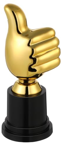 BESPORTBLE Thumbs Up Trophy Gold Finger Trophy Hand Trophy Cup Award Finger Gesture Desk Statues Sculpture for Award Ceremony Party Prize Sport Winner Golden