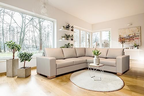 Quattro Meble Echtleder Ecksofa Mallorca RE 245x245 cm mit Schlaffunktion und Bettkasten Ledersofa Eckcouch Farbauswahl !