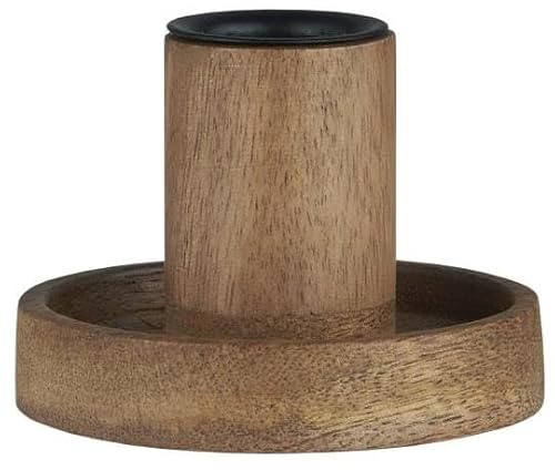 IB Laursen Kerzenhalter Mangoholz f/hohe Stabkerze; H: 5,5 Ø: 7,5