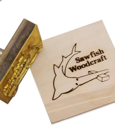 AIMOADO Branding Iron Custom Wood Branding Iron Logo for Wood Burning Stamp Handcrafted Design Gift (3,8 x 3,8 cm)