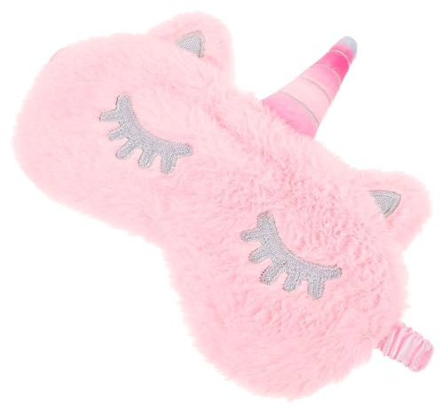 SOLUSTRE 3stücke Plush Augenmaske Im Einhorn-design Leichte Und Bequeme Schlafmaske Für Reisen Arbeit Und Nickerchen Verstellbare Hautfreundliche Schlafbrille Für Erwachsene