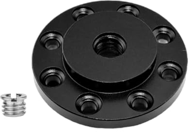 FEICHAO Placa de montaje en zapata, montaje en pared, soporte adaptador de trípode de rosca de 1/4 3/8 pulgadas para monitor de brazo mágico, luz flash, cámara DSLR (tipo E D50 mm 3/8 agujeros)