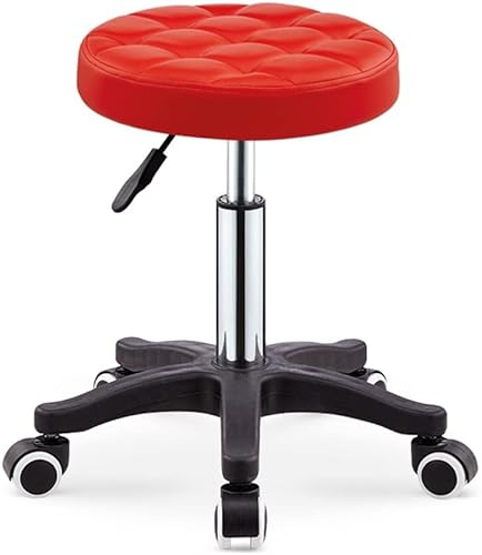 LXGJSQY Hocker auf Rädern, Schönheitssalonhocker, Friseurstuhl, drehbar, anhebbar, runder Hocker, Nagelstudiohocker, Flaschenzug, Kosmetikhocker, runder Hocker, 40–53 cm (Farbe: Nr. 10), Ehe