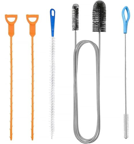 MUNSKT 5PCS Drain Unblocker and Cleaner Tool Shower Drain Unblocker, Multifunctional Sink Unblocker Tool, Plumbing Unclogger Tool for Bathroom Shower Kitchen Plug Hole