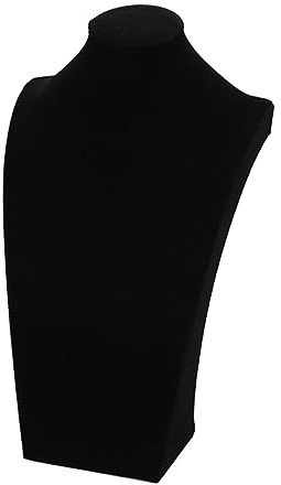 TINEASUR Espositore Per Collana Con Collo Di Manichino Espositore Per Gioielli Alla Moda Per Casa O Vendita Al Dettaglio Nero 20 Cm