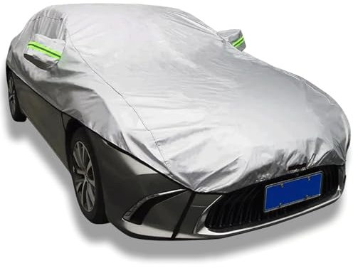 Halbgarage Für Chrysler New Yorker 1988-1993 , Wasserdichte Auto-Oberseite For Innen Den Außenbereich, Staubdicht, Atmungsaktiv, Kratzfest, Fahrzeugschutzhülle, Winter-Windschutzscheibenabdeckung(Silv