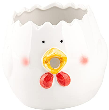 Cabilock Ceramic Egg Separator Chicken Cartoon Kitchen Tool Egg Yolk Filter Reusable for Baking and Cooking