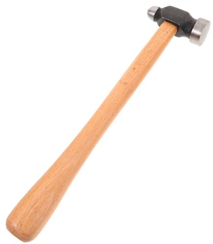 AUTSUPPL Montagehammer Mit Holzgriff Und Rundem Kopf Bruchfester Holzbearbeitungshammer Kompakt Und Leicht Heimwerker Und Möbelmontagehammer