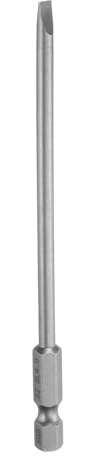 QUARKZMAN Embouts de Tournevis Plats Magnétiques Sl4 de 4 mm en Acier S2 Embout de Tournevis à Tête Plate 1/4 Queue Hexagonale Embouts de Tournevis Industriels 110mm (4,3) de Long pour Vis