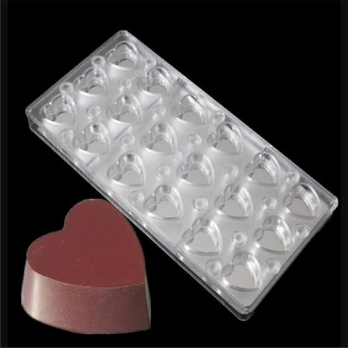 18 stampi per cioccolatini in policarbonato trasparente, stampo magnetico 3D per cioccolatini, caramelle, strumenti da forno a forma di cuore