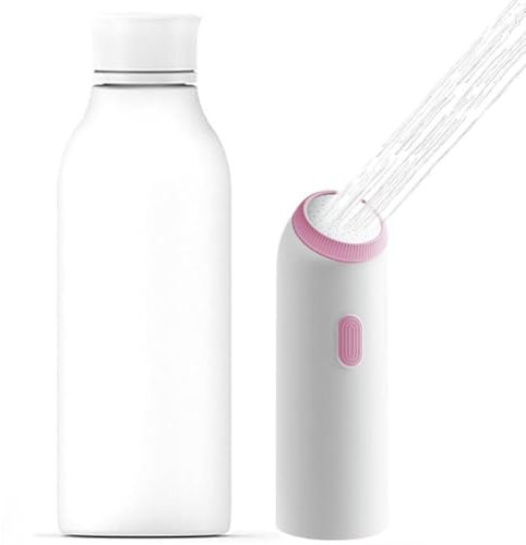 YHUEGH Pulvérisateur de Bidet de Voyage Rechargeable, Mini Bidet Personnel Portable avec Bouteille de 350 ML, 4 Modes de pulvérisation, pulvérisateur de Bidet électrique pour Femmes et Hommes Pink