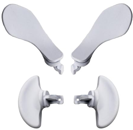 4 Pcs Back Paddles for PS5 DualSenseEdge Wireless Controller, White | Paddles for PS5 Dualsense Edge Back Buttons for PS5 DualSense Edge Wireless Controller