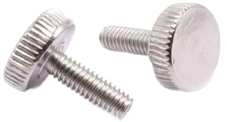 AYYSSM 20 STÜCKE M5x8/10/12/16/20mm 304 Edelstahl Flachkopf Rändelschraube Handfest Computerschrauben(M5X20 20PCS)