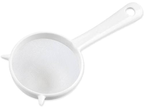 CHUNXVLI Espumadera De Cocina Reutilizable Nylon Colander Mesh Sieve Strainerwith Manandpor Honey Juice Tea Té Somilk Filtro De Café para Cocinar Y Freír(16cm)