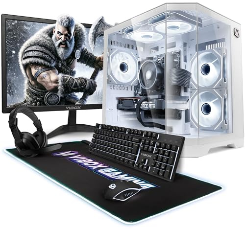 Vibox V-535 Gaming PC Set Komplett • Monitor 23 Zoll • AMD Ryzen 5 5500 6-Kern • Nvidia RTX 5060 Ti 8GB • 16GB RAM • 1TB SSD • Windows 11 • WLAN 6 + Bluetooth 5.4