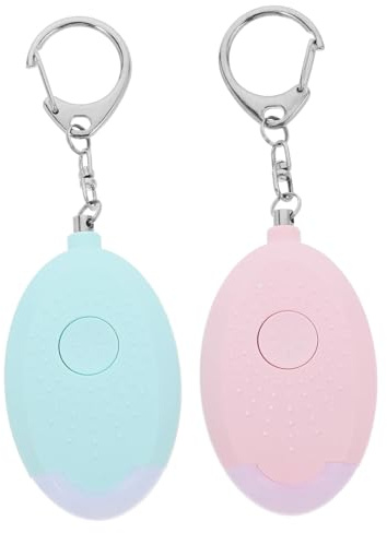 Alarma de Seguridad de Emergencia Portátil Azul con Luz LED y 130 Db