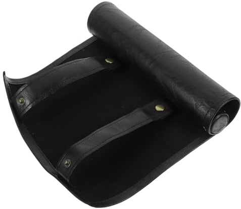 Beaupretty Borsa Organizer per Dadi da Viaggio in PU Vintage Pieghevole e Leggera con Chiusura Zip Sacchetto Portatile per Giochi Anti-usura e Salvaspazio per Esterni e Auto