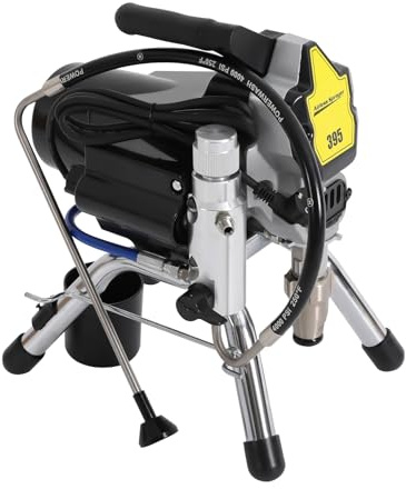 Airless Hochdruck Sprühgerät 1800W Sprühpistole Airless Farbsprühsystem Farbsprühgerät 2.5L/min Spritzpistole mit Schlauch 8 m für großflächige Sprühprojekte, Ölfarben, Wänden, Möbeln, Zäunen