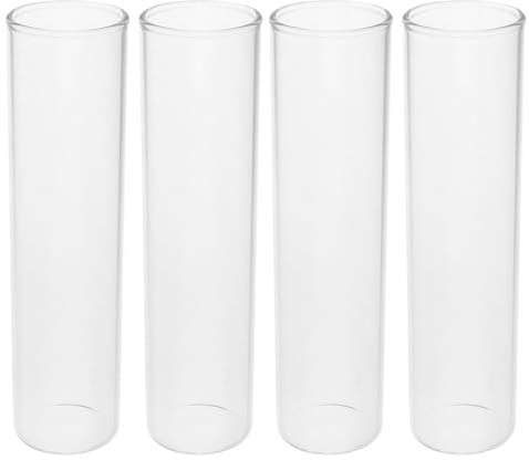 Gatuida 4 Pezzi Vasi in Vetro Trasparente per Propagazione di Piante in Acqua Supporto per Piante e Fiori da Tavolo Design Minimalista per Arredamento Casa