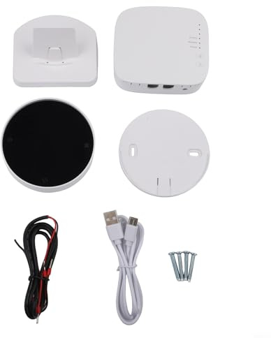 TONIXY Termostato programable inteligente inalámbrico, controlador remoto de temperatura para caldera de gas o calefacción de agua, para integración de aplicación inteligente Tuya, blanco (sin wifi)