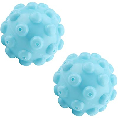 Fdit 2 Pack Laundry Balls Washing Balls for Clothes with PVC Reusable Fabric Softener Wrinkle Free Drying Accelerator