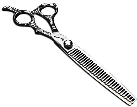 7 pollici forbici da parrucchiere 440c alta durezza modello fine del salone professionale parrucchiere capelli taglio e diradamento acconciatura strumenti di potatura (Thining Scissors)