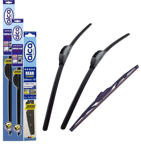 Fits Nissan Juke 2010-2016 Alca Germany Windscreen Wiper Blades Front Rear Replacement Kit ASF221412