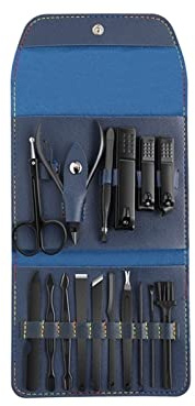 Juego de Cortaúñas Sistema de uñas de 16 piezas Conjunto de uñas portátiles Cuidado personal Pedicura Pedicura Conjunto de belleza de acero altamente carbono Juegos de Pedicura (Color : C)