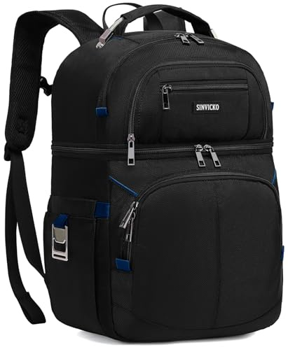 Insulated Cooler Backpack,Double Deck Leakproof Cooler Bag,Insulated Backpack Cooler Lunch Backpack for Men Women