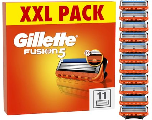 Gillette Fusion5 Blades, Men's Shaving Refills Pack of 11, Precision Trimmer, Anti-Friction Razor