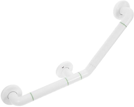 LIFKOME 135degree Bathtub Safety Grab Bar Handle Non-Skid Elderly Handrail for Bathroom Easy Installation Ergonomic Design for Stability and Support White Grab Bar for Home Use