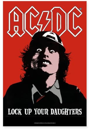 AC/DC Logo Angus Young Lock Up Your Daughters Poster 60x90 cm