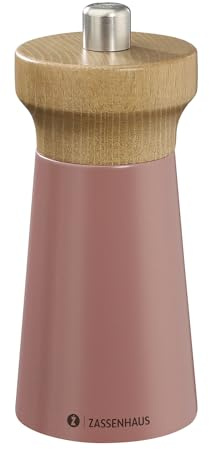 Zassenhaus Westerland Salt Mill 12 cm Ceramic Grinder Adjustable Coral | Made in Germany, suitable for spices and dried herbs, diameter 5.4 cm.