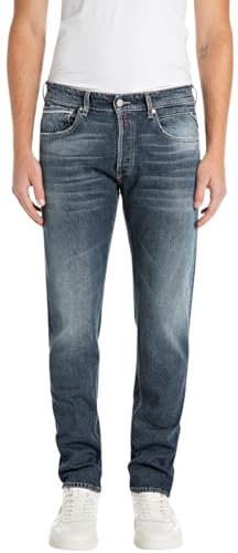 Replay Herren Jeans Grover Straight-Fit Original, Blau (Medium Blue 009-5), 31W / 32L