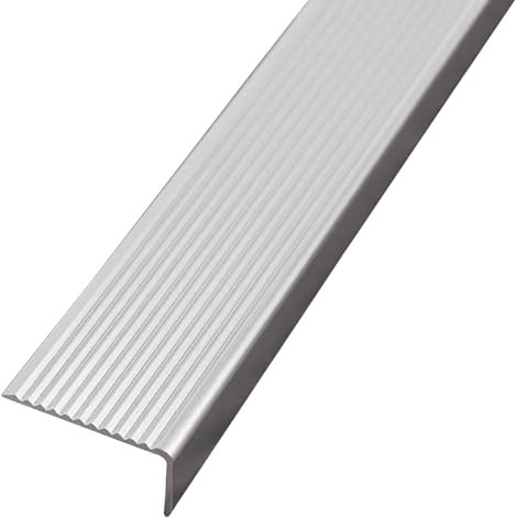 whalebee Treppen Profil StufenKantenschutzprofil, Treppenwinkel Antirutsch Eckenschutz Aluminium L-Form Länge 90cm, Dicke 2mm Treppenkantenprofil, Eloxiert, Metallisches Gefühl Für Innen Außen