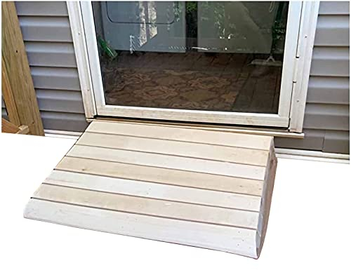 XAoSCd 2 3 4 5 6 Rollstuhlrampen Für Übergangstüren, Einfahrten, Stufen, Garagen, Tragbare Mobile Massivholz-Hausschwellenrampen (30,8 X 30 X 8 Cm/12,1 X 11,8 X 3,1 Zoll)