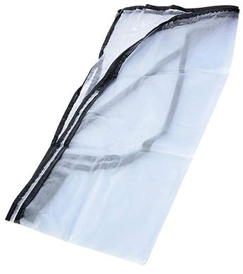 BESTonZON Regenschutzhülle für Golfwagen und Einkaufswagen Transparente Pvc Abdeckung 118x64cm Langlebiger Wetterschutz für Kinderwagen und Handwagen