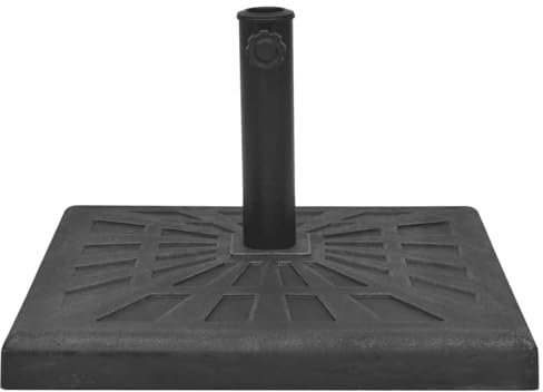 Tidyard Base Carrée de Parasol Résine Noir 19 kg Base de Lestage, Pied de Parasol pour Parasols, Support de Parasol pour Terrasse, Piscine, Patio, Jardin, Balcon