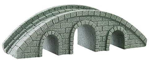 OFFSCH Miniature Stone Bridge Statue Decorative Micro Landscape Model for Garden Aquarium Bonsai Terrarium Diy Ornament, Small Three-hole Scenery Bridge for Fish Tank and Mini Garden Decor