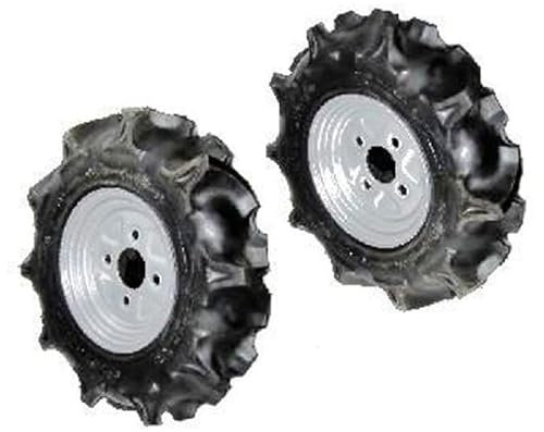 MAMIGA - Juego Ruedas NEUMATICAS MOTOAZADA MOTOCULTOR 400X8 STD con MANGONES INCLUIDOS (Medida Interior 24mm, Medida Exterior 31mm) 976.566