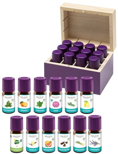 Taoasis Ätherische Öle Set 12x5ml - 100% Naturreine Ätherische Öle - Lebensmittelqualität - Vegan - für Speisen, Getränke & Aroma Diffuser - Geschenkset