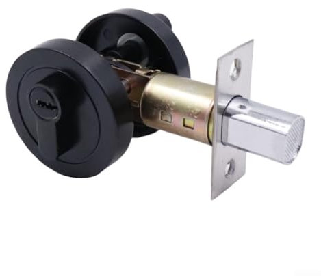 Invisible Door Lock, Concealed Lock, Indoor Door Lock, Auxiliary Lock With Key, Concealed Security Door Lock Reliable Indoor Zinc Alloy Design With External Key(Black)