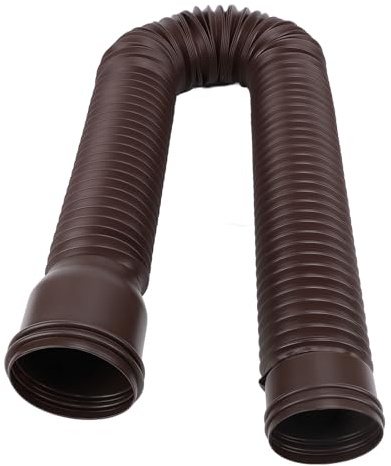 Regenrinnen-Fallrohrverlängerung, Flexibel, Fallrohrverlängerung, Umsteller, PE, Ausziehbare Abflussverlängerung für Villa Im Freien, Rund, 20 Bis 59 Zoll (BROWN)