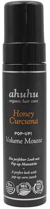 ahuhu organic hair care Honey Curcuma Pop Up! Volume Mousse 200 ml