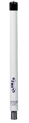 Glomex – Antenna VHF Glomeasy Compatta 25cm (Fibra di Vetro), Modello RA304 – Fast Fitting FME, 3dB, Per Ponte o Testa d'Albero, Per barche a vela e motore – Installazione Rapida e Performante
