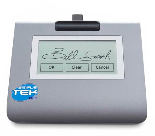 SIMPLETEK - 4,5″ M‑Monochrome Grafiksignatur-Tablet, Stift ohne Akku und USB für den professionellen Einsatz und Einzelhandel