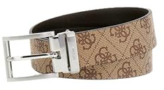 GUESS Gürtel Milano Adjustable & Reversible Belt H35 W115 Beige Brown braun kürzbar